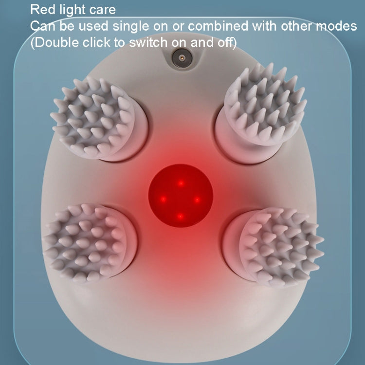 K111 Hot Compress Red Light Head Massager Impastamento elettrico Vibrazione Strumento testa impermeabile, K111 White