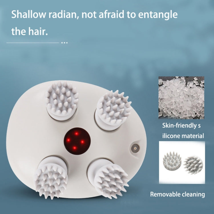 K111 Hot Compress Red Light Head Massager Impastamento elettrico Vibrazione Strumento testa impermeabile, K111 White