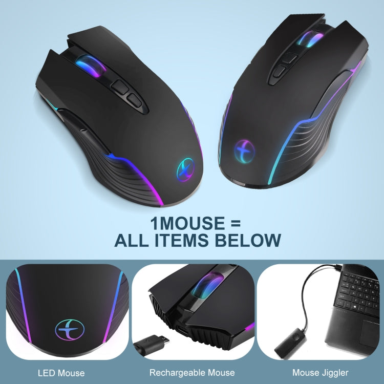 Mouse senza fili portatile E50 2.4G Wireless Jiggler con 7 tasti