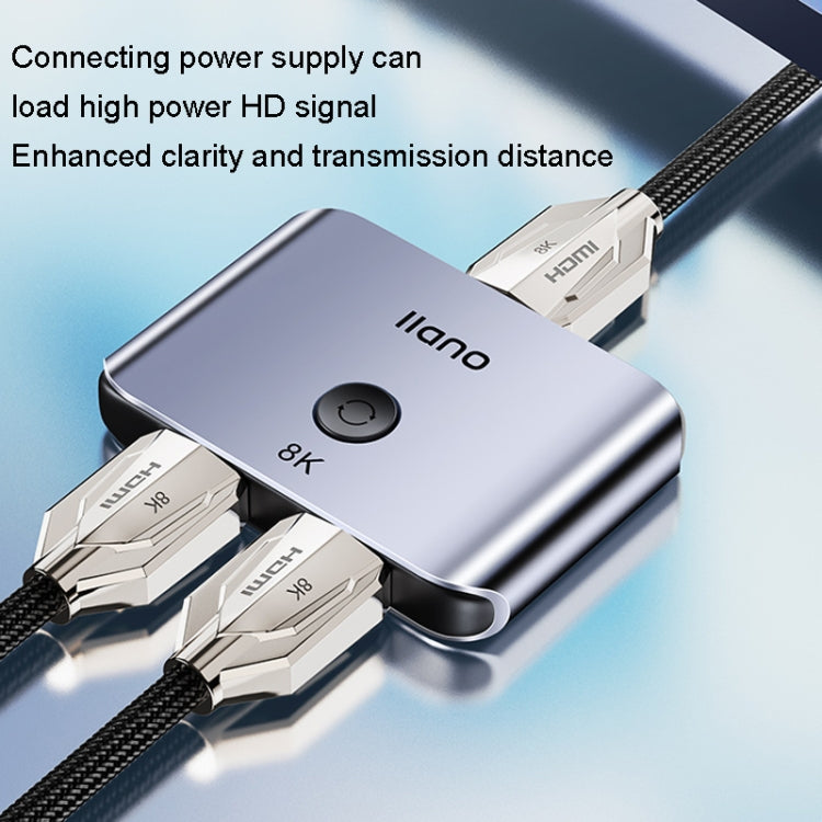 llano LCTS502G 2 In 1 Out Conversione a 2 vie Commutatore HDMI Versione 2.1 Video 8K Ultra HD, 2 In 1 Out 2-Way Conversion