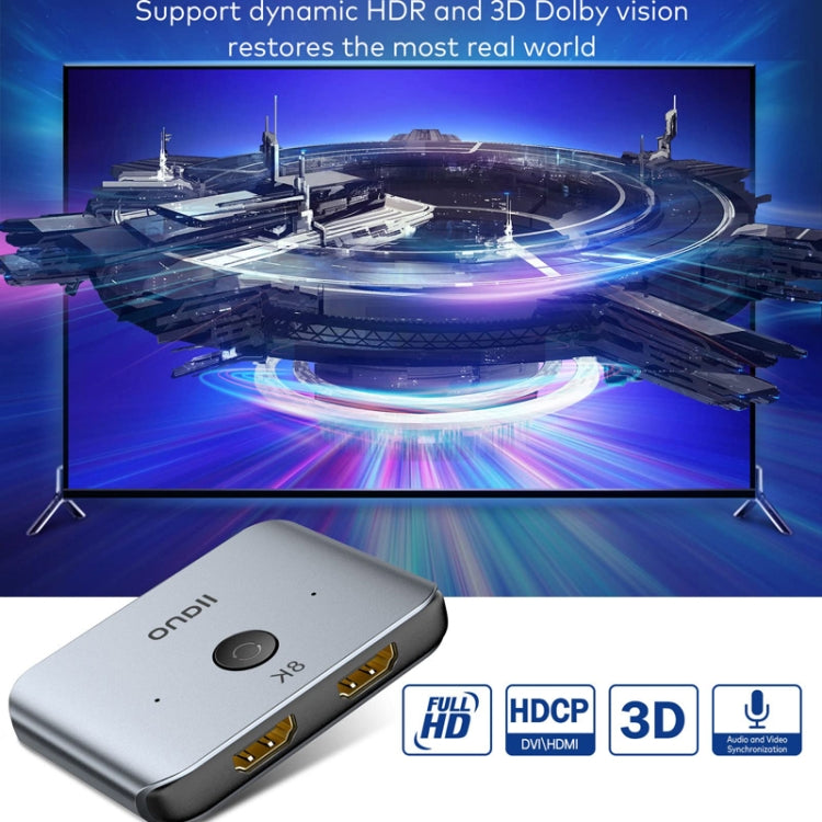 llano LCTS502G 2 In 1 Out Conversione a 2 vie Commutatore HDMI Versione 2.1 Video 8K Ultra HD, 2 In 1 Out 2-Way Conversion