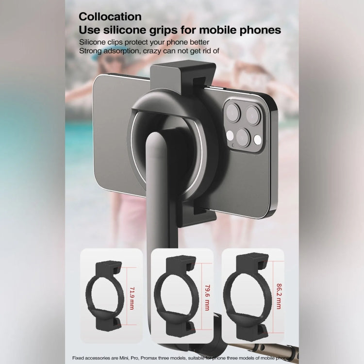 Asta stabilizzatrice portatile per treppiede magnetico per selfie con telecomando, WS-22005 White, WS-22005 Black