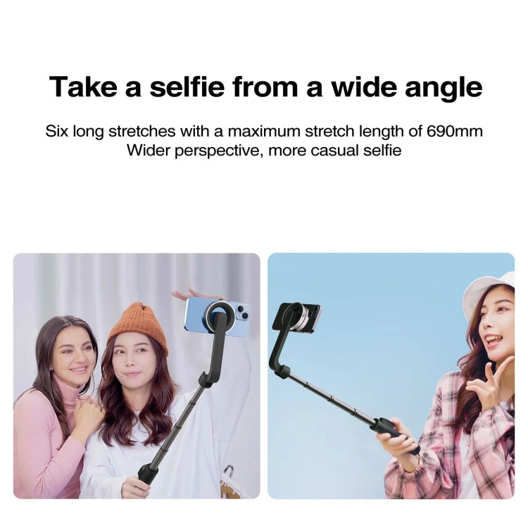 Asta stabilizzatrice portatile per treppiede magnetico per selfie con telecomando, WS-22005 White, WS-22005 Black