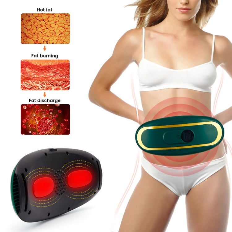 Massaggio addominale intelligente Cintura per impacchi caldi Massaggiatore del periodo mestruale per ragazze, Far Infrared Green, Far Infrared White