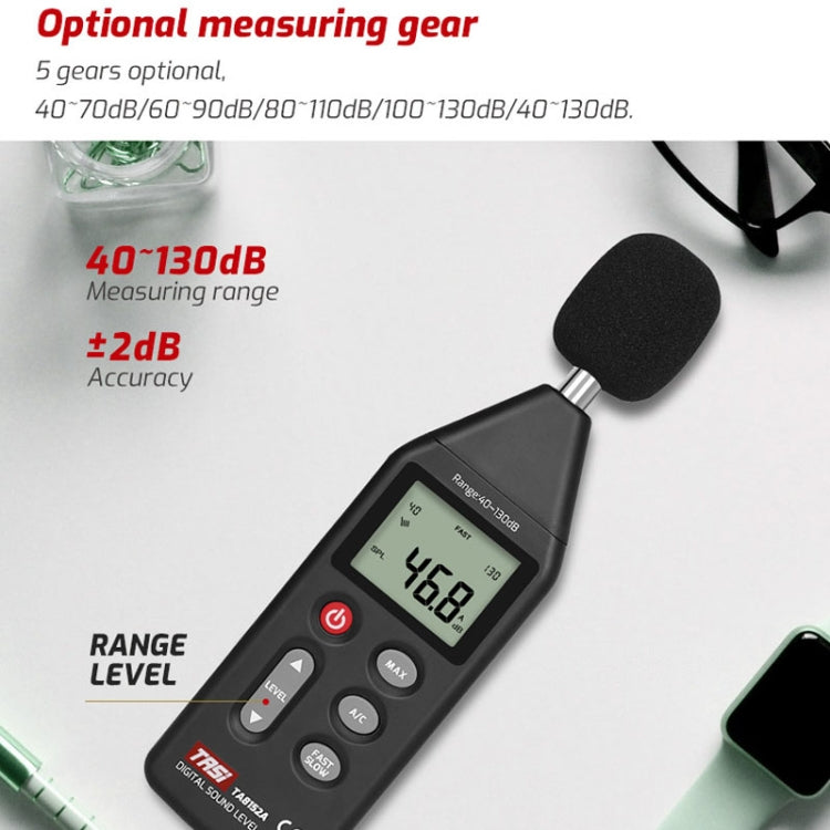 TASI TA8152B Misuratore di decibel sonoro per la misurazione del rumore, TA8152B