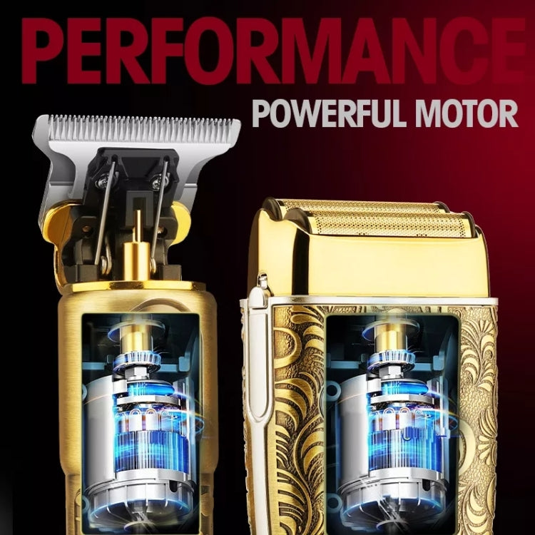 Set impermeabile per tagliacapelli elettrico 2 in 1 per taglio di capelli calvo da uomo, 962 Gold, 962 Gray