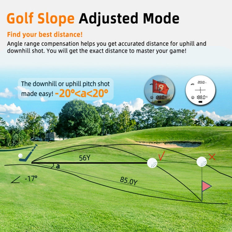 ARTBULL Golf telescopio ricaricabile telemetro laser con schermo, 650m, 1200m