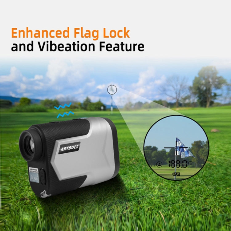 ARTBULL Golf telescopio ricaricabile telemetro laser con schermo, 650m, 1200m