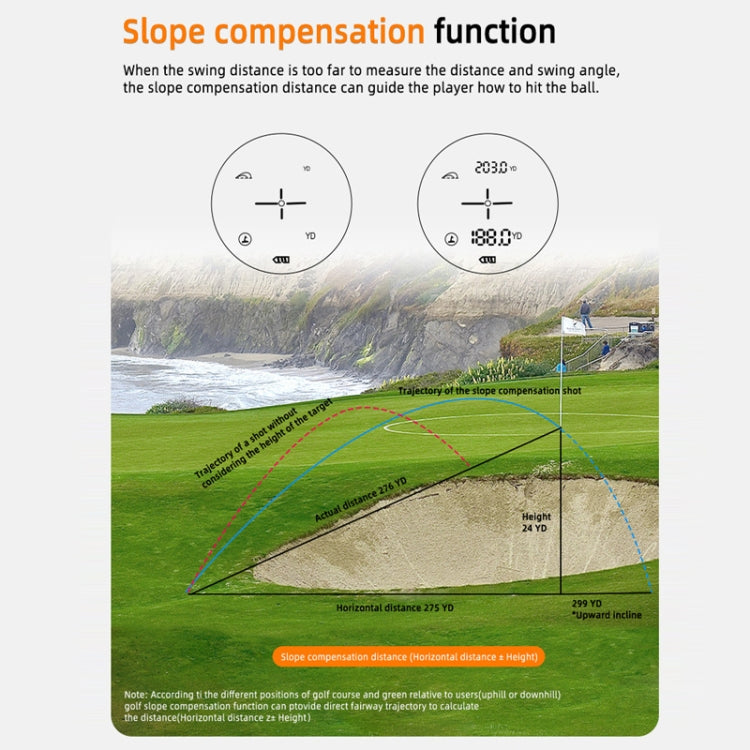 ARTBULL Golf telescopio ricaricabile telemetro laser con schermo, 650m, 1200m