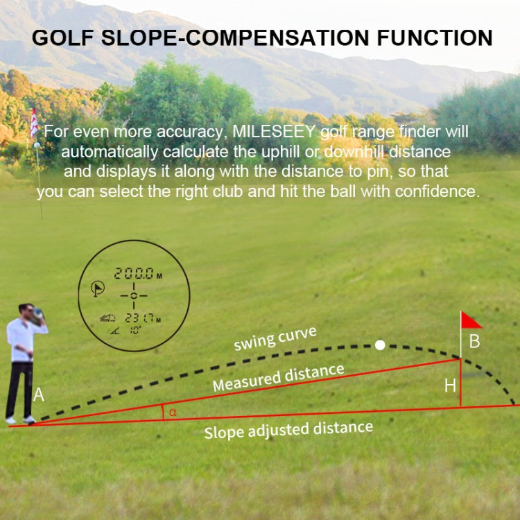 ARTBULL PF2E Telescopio per esterni con telemetro laser per la correzione della pendenza del golf, PF2E