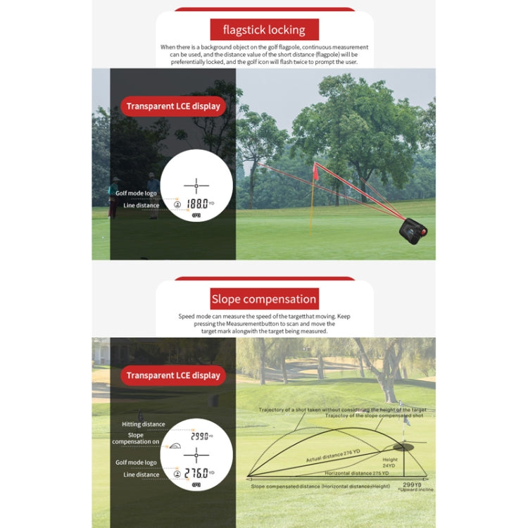 ARTBULL Tachimetro altimetro telescopio telemetro laser golf 1000 m, ARTBULL 1000m