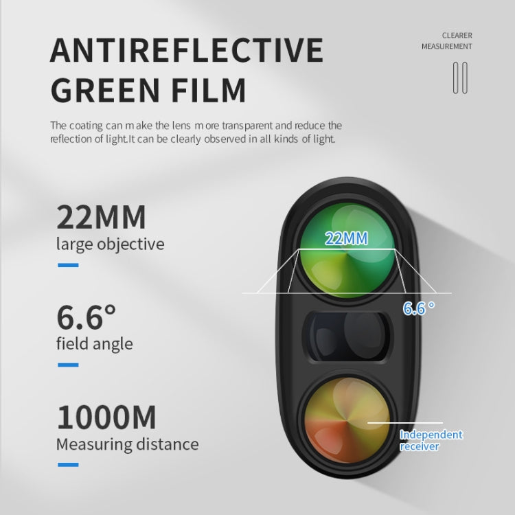 ARTBULL Tachimetro altimetro telescopio telemetro laser golf 1000 m, ARTBULL 1000m