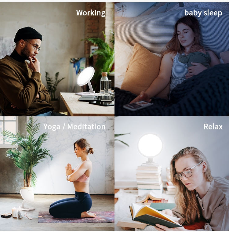 Caricabatterie wireless SAD Therapy Light Timing intelligente Luce per fisioterapia emotiva, JSK-SW01 (US Plug), JSK-SW01 (EU Plug), JSK-SW01 (UK Plug)