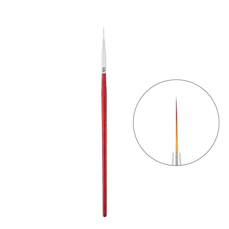 5pcs Nail Fine Line Pulling Pen Color Painting Flower Pen Fine Outline Nail Art Pen, No.1 0.6cm, No.2 0.9cm, No.3 1.2cm, No.4 1.8cm, No.5 2.4cm