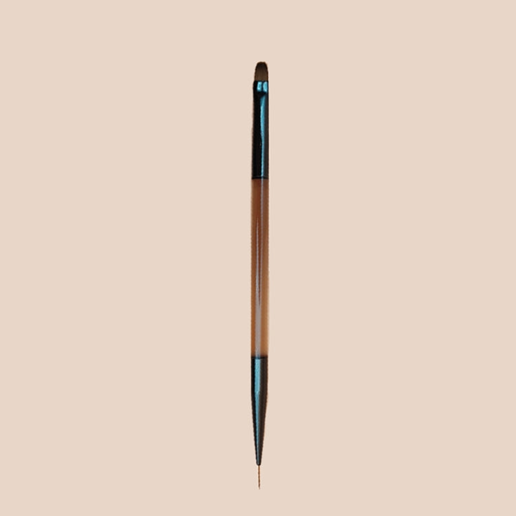 Penna per nail art marrone Set strumenti di disegno colorati, Short Line Pen, Long Line Pen, Petals Pen, Flat Head Fen, Versatile Pen, Round Head Pen, Sweeping pen, Double Head Pen