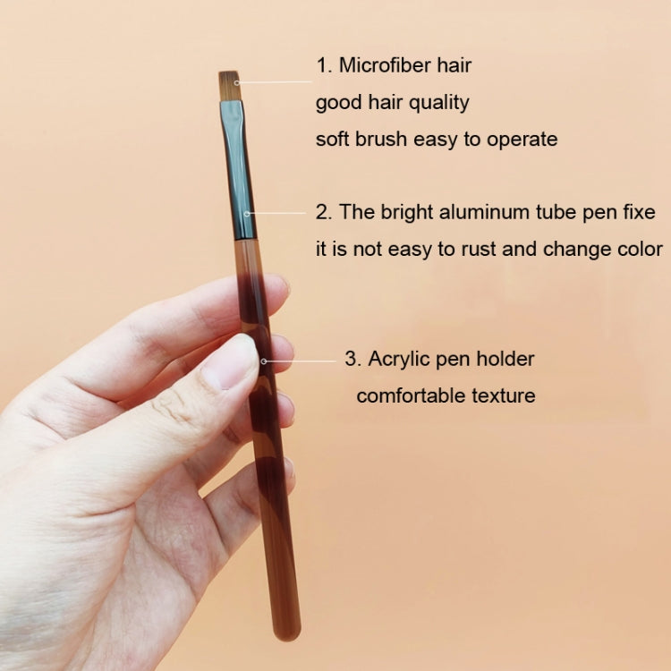 Penna per nail art marrone Set strumenti di disegno colorati, Short Line Pen, Long Line Pen, Petals Pen, Flat Head Fen, Versatile Pen, Round Head Pen, Sweeping pen, Double Head Pen