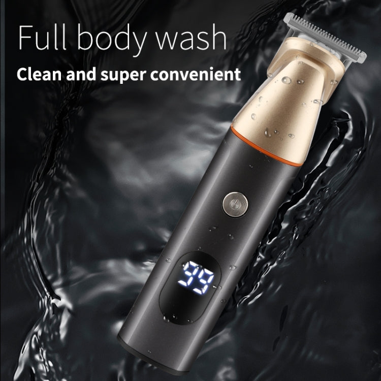 5 in 1 taglio di capelli display digitale lavaggio ad acqua rasoio set di taglio a spinta elettrica per capelli, LK-881 5 In 1 (Gold), LK-881 5 In 1 (Silver)