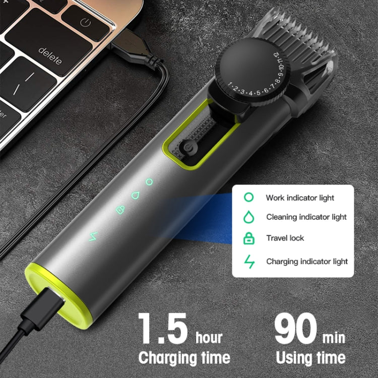 IPX5 Waterproof Men Multi-Functional Barber 4 in 1 Rasoio Set di peli del naso Spinta di ricarica USB, 677 4 In 1