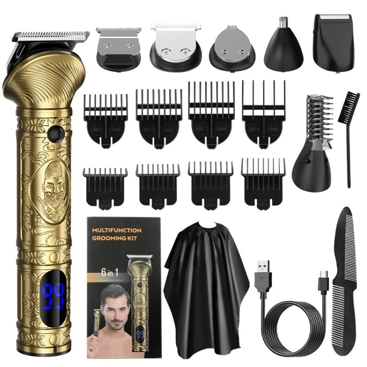 Tagliacapelli multifunzionale da uomo 6 in 1 tagliacapelli in metallo, 697 6 In 1 (Bronze), 697 6 In 1 (Silver Gray)