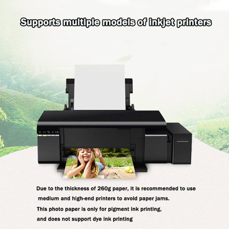 Carta fotografica RC impermeabile da 260 g per stampanti a getto d'inchiostro Brother/Epson/Lenovo/HP/Canon, A3+ 20 Sheets