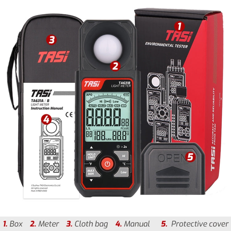 Illuminating Meter Bright Test Instrument Luminosità Misuratore di luce, TA631A, TA631B