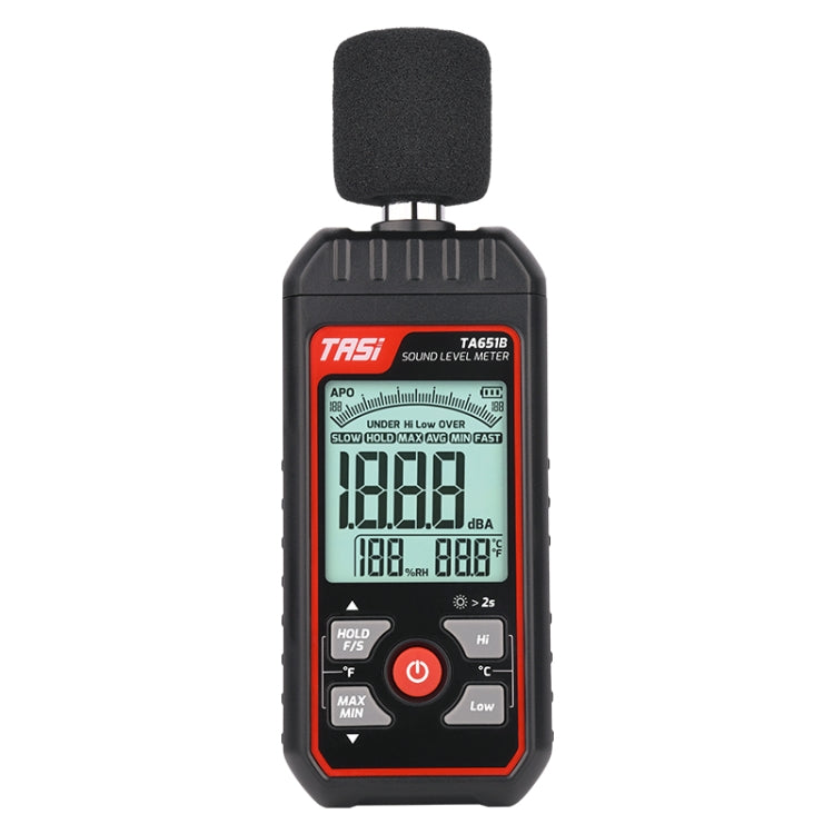 Dispositivo di decibel del tester del rumore domestico, TASI TA651A, TASI TA651B