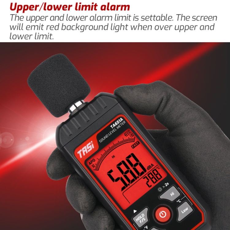Dispositivo di decibel del tester del rumore domestico, TASI TA651A, TASI TA651B