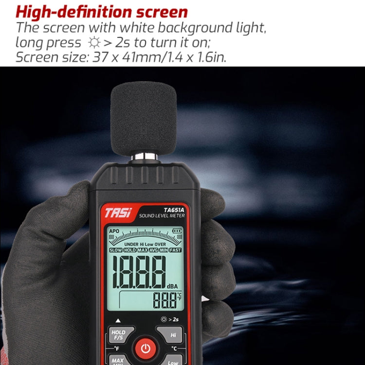 Dispositivo di decibel del tester del rumore domestico, TASI TA651A, TASI TA651B