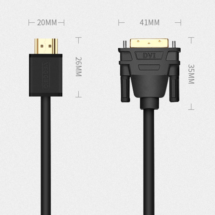 VEGGIEG Cavo convertitore da HDMI a DVI Computer TV HD Monitor può essere intercambiabile, 1m, 1.5m, 2m, 3m, 5m, 8m, 10m, 12m, 15m