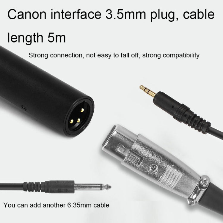 28 cm Riduzione del rumore intelligente Scheda audio dal vivo Microfono per computer Fotocamera per telefono Microfono per interviste di notizie, 28cm Interview Microphone