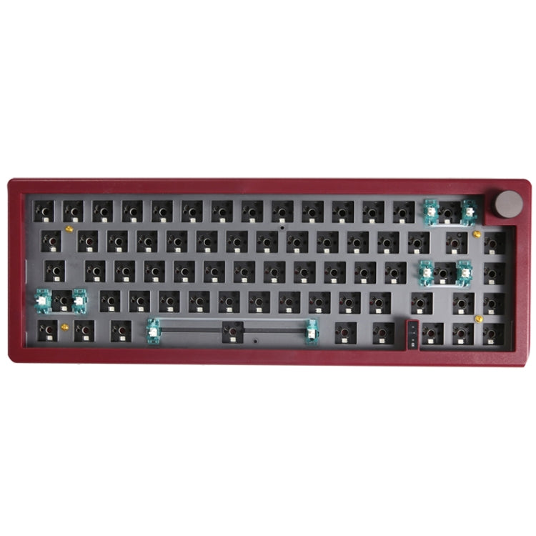 67 tasti fai-da-te personalizzati a tre modalità con kit tastiera meccanica a manopola Supporta la retroilluminazione RGB hot plug, White, Black, Claret, Purple, Green, Blue