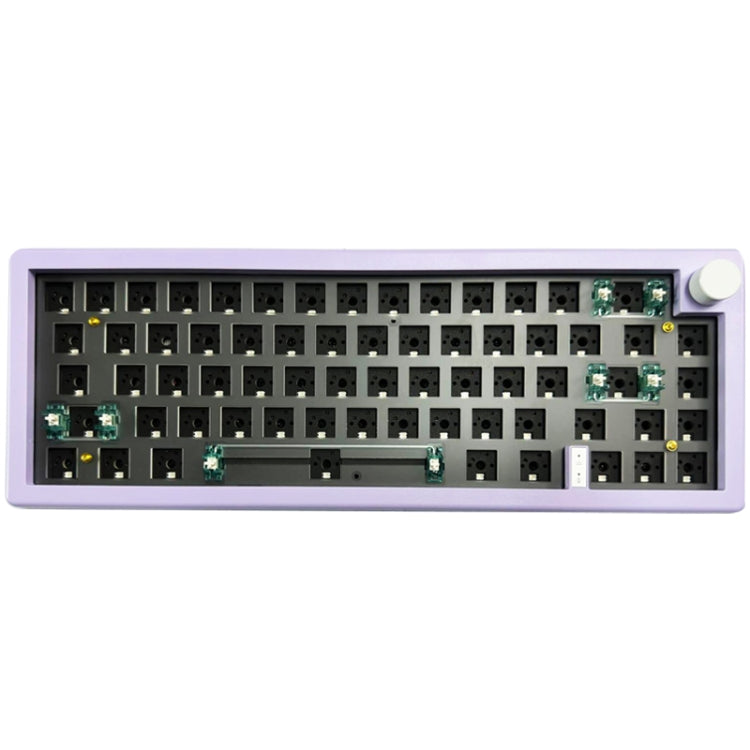 67 tasti fai-da-te personalizzati a tre modalità con kit tastiera meccanica a manopola Supporta la retroilluminazione RGB hot plug, White, Black, Claret, Purple, Green, Blue