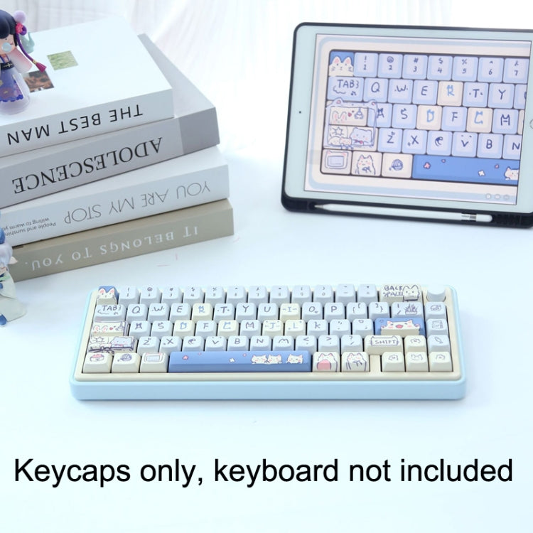 68 tasti Copritasti personalizzati PBT Heat Rise a 5 lati, 66 Keys Blue, 66 Keys Pink, 66 Keys Green