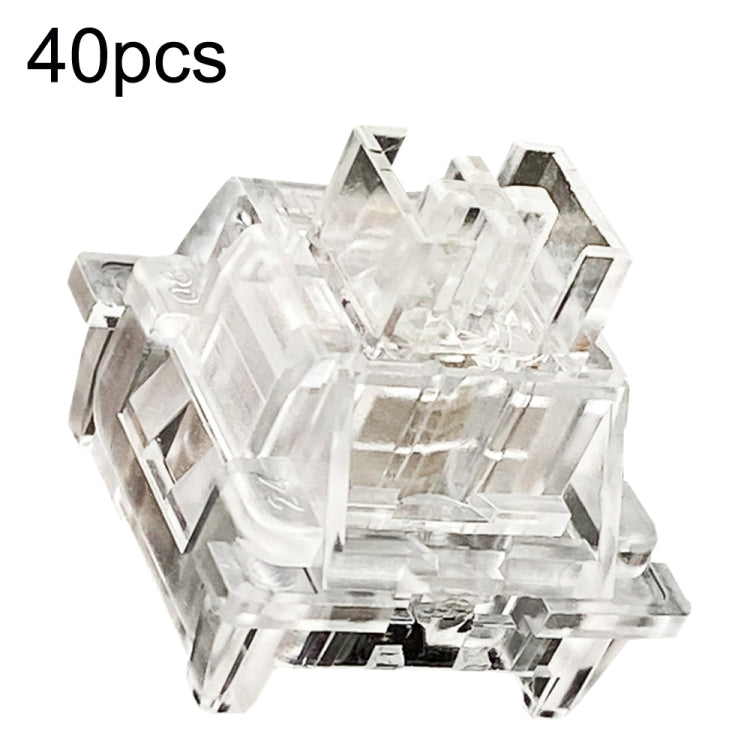 Albero a 3 pin per tastiera meccanica hot swap personalizzata da 40 pezzi, 40pcs Peach Linear Mute Shaft, 40pcs Paragraph Mute Shaft, 40pcs Marine Silent Shaft, 40pcs Crystal Dust Shaft, 40pcs Panda Paragraphs Shaft, 40pcs Silver Shaft