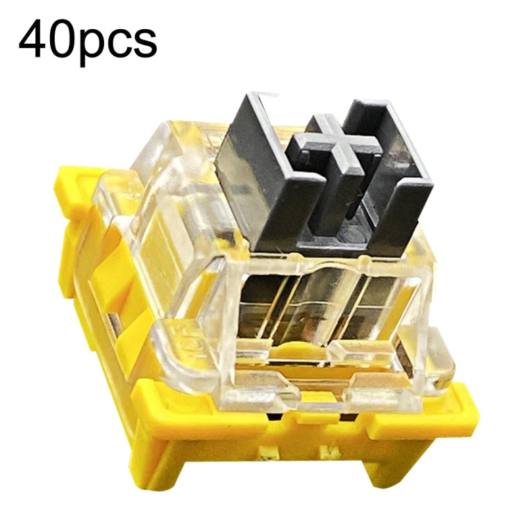 Albero a 3 pin per tastiera meccanica hot swap personalizzata da 40 pezzi, 40pcs Peach Linear Mute Shaft, 40pcs Paragraph Mute Shaft, 40pcs Marine Silent Shaft, 40pcs Crystal Dust Shaft, 40pcs Panda Paragraphs Shaft, 40pcs Silver Shaft