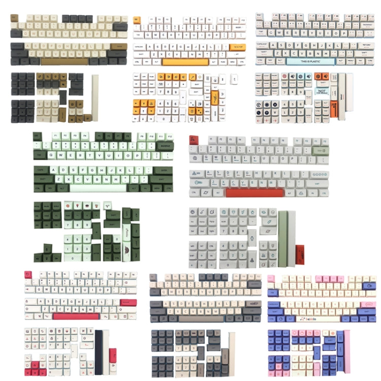 Tasti PBT per tastiera meccanica a sublimazione, Micromio 125 Keys, Matcha 124 Keys, Bee Milk 140 Keys, Plastic 128 Keys, Planet 126 Keys, Revelation 125 Keys, Fandai 126 Keys, Bubble 127 Keys