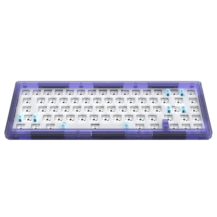 Kit tastiera meccanica personalizzata con retroilluminazione RGB cablata con albero hot swap, Beige, Black Transparent, Green Transparent, Purple Transparent