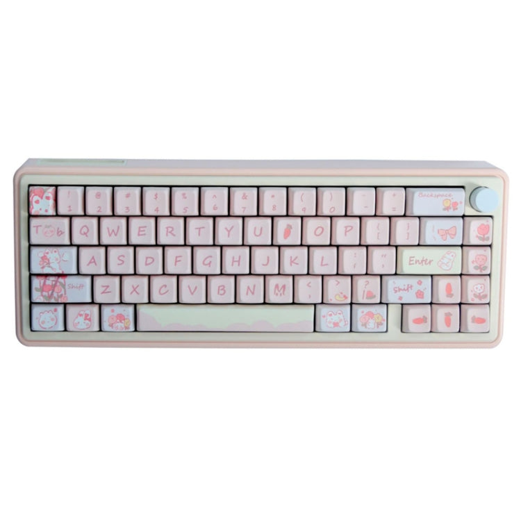 Tastiera meccanica da gioco retroilluminata RGB a 3 modalità wireless Bluetooth Kit in lega di alluminio + copritastiera, Light Blue, Pink, Light Green
