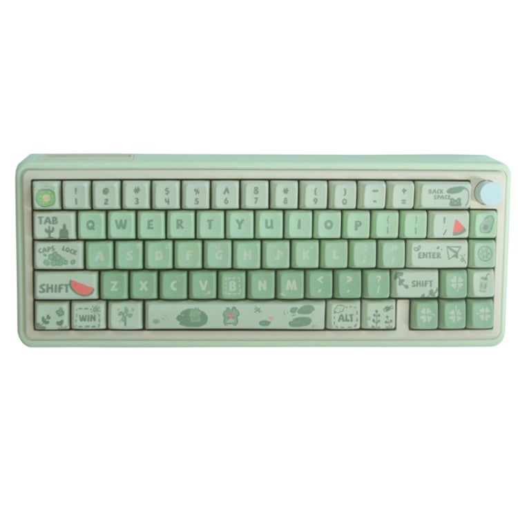 Tastiera meccanica da gioco retroilluminata RGB a 3 modalità wireless Bluetooth Kit in lega di alluminio + copritastiera, Light Blue, Pink, Light Green