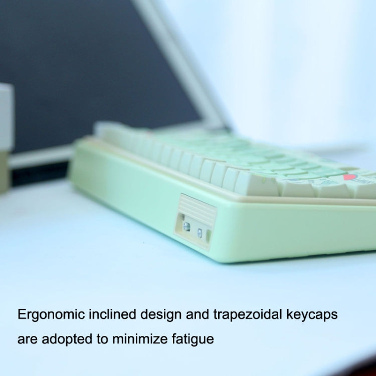 Tastiera meccanica da gioco retroilluminata RGB a 3 modalità wireless Bluetooth Kit in lega di alluminio + copritastiera, Light Blue, Pink, Light Green