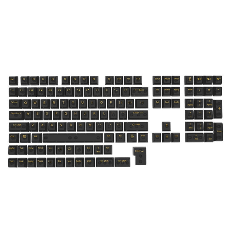 130 tasti MDA Altezza tastiera meccanica Keycap trasparente, 130 Keys Foggy Transparent, 130 Keys Black Transparent