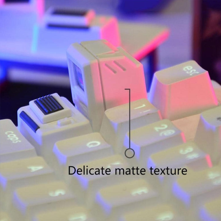 Tastiera meccanica MAC Retro Light Transmission Keycap, White, Pink, Black, Silver Gray