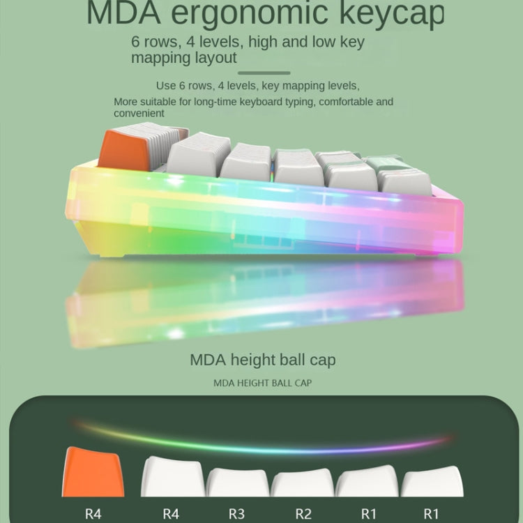 Kit tastiera meccanica personalizzata hot-plug RGB a 3 modalità wireless Bluetooth a 82 tasti + copritastiera, Kit + Keycap(White), Kit + Keycap(Black)
