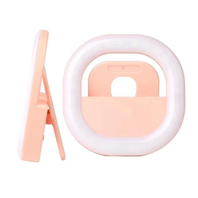 Luce di riempimento del telefono cellulare Ricaricabile Clip Ring Selfie Light, White, Pink, Blue