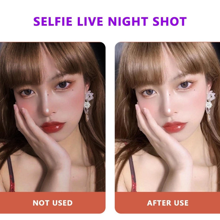 Luce di riempimento del telefono cellulare Ricaricabile Clip Ring Selfie Light, White, Pink, Blue