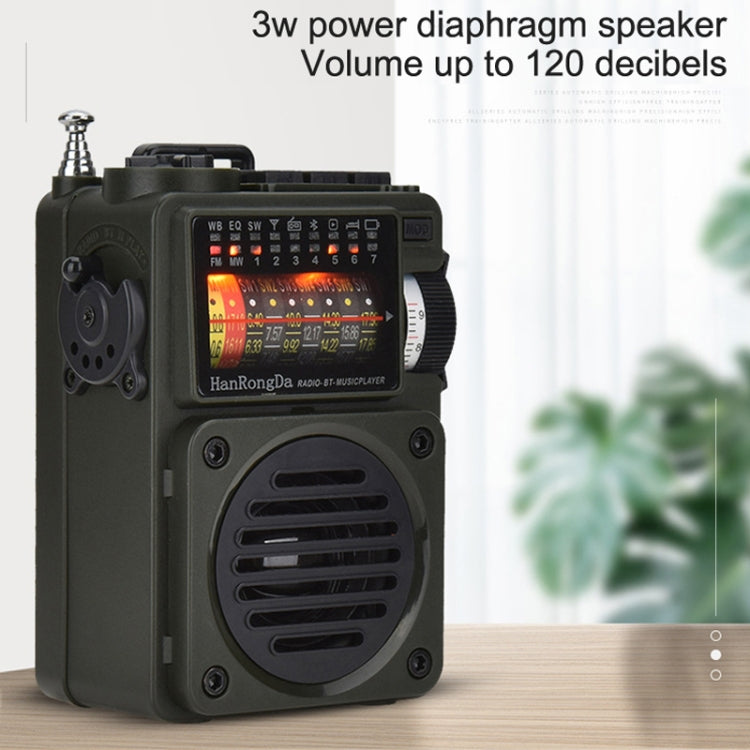 HanRongda HRD-700 Full Band Bluetooth MP3 Play Radio Station Memory Tuning meccanico Radio, HRD-700