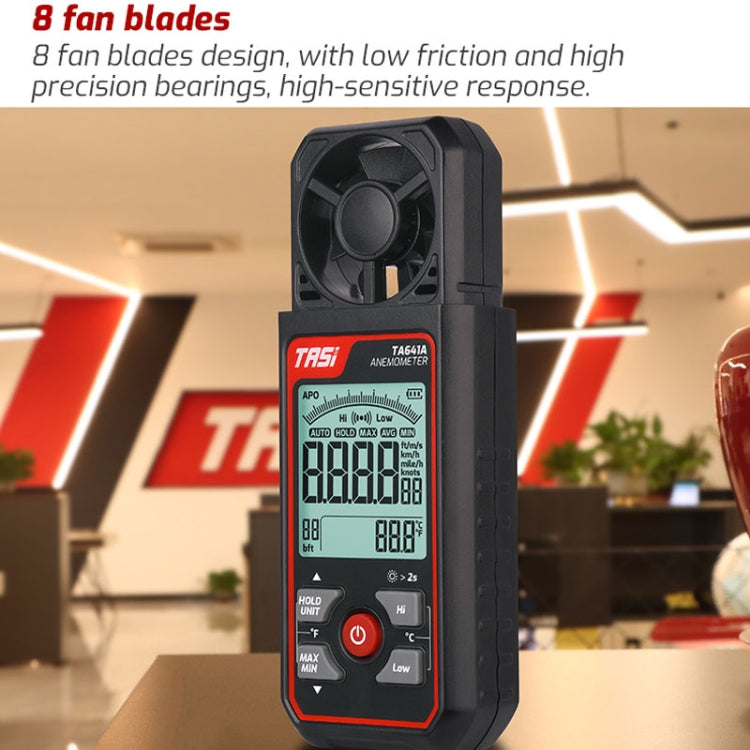 Misuratore di velocità del vento portatile del tester del volume del vento dello strumento di velocità del vento ad alta precisione, TASI TA641A, TASI TA641B