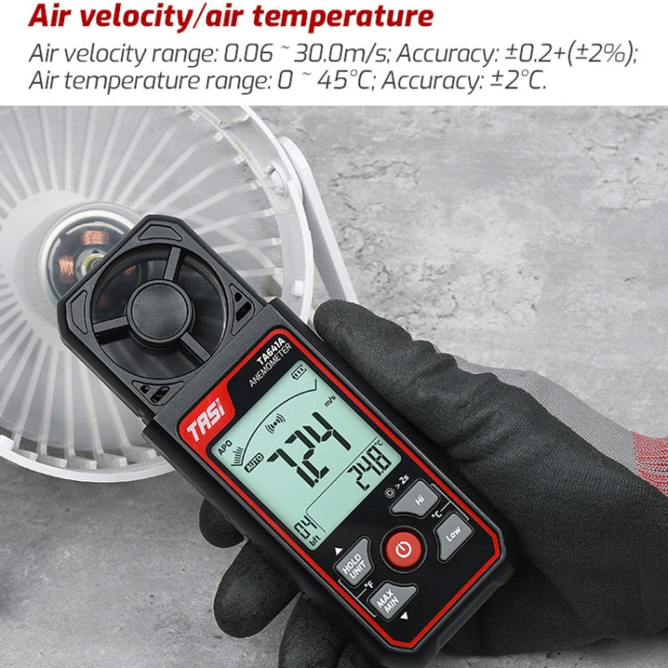 Misuratore di velocità del vento portatile del tester del volume del vento dello strumento di velocità del vento ad alta precisione, TASI TA641A, TASI TA641B