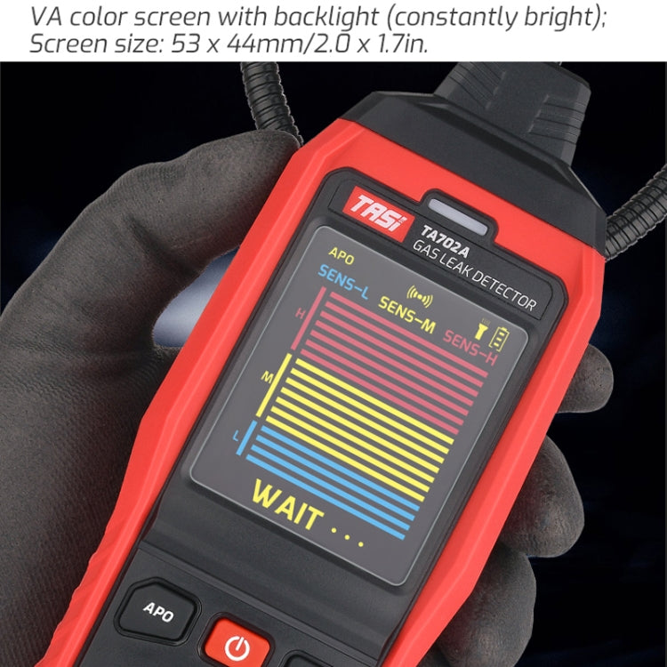 Rilevatore di gas Cumbelo Strumento portatile per il test del gas Detective per la scoperta del gas naturale, TASI TA702A Simulation Bar Display, TASI TA702B Simulation Bar+Digital Display