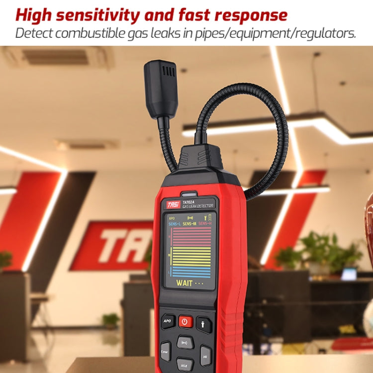 Rilevatore di gas Cumbelo Strumento portatile per il test del gas Detective per la scoperta del gas naturale, TASI TA702A Simulation Bar Display, TASI TA702B Simulation Bar+Digital Display